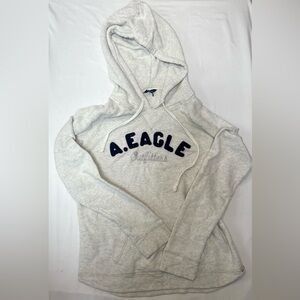 American Eagle Outfitters 2000’s Y2K Light Gray Hoodie Size L
